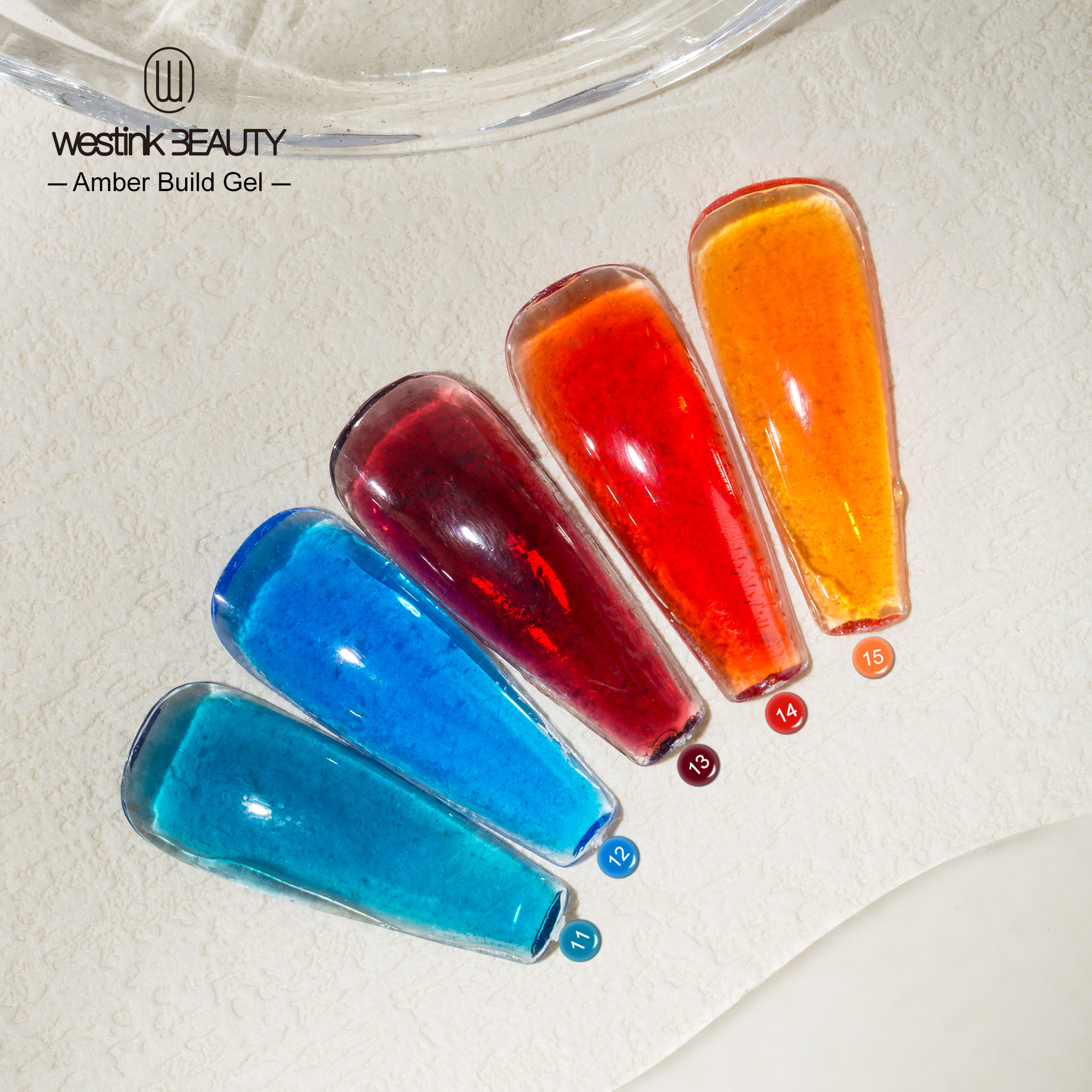 Westink Beauty Glass Extension Soak Off Gel Amber Builder UV  Gel  For Nails Art Salon