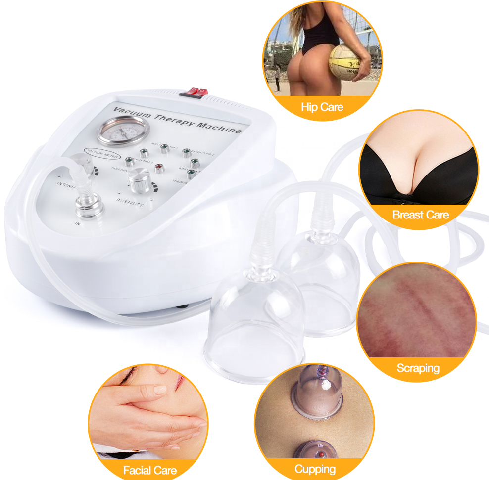 Physical therapy vacuum breast massager body slimming lymphatic drainage buttocks enlargement buttocks lifting bbl machine