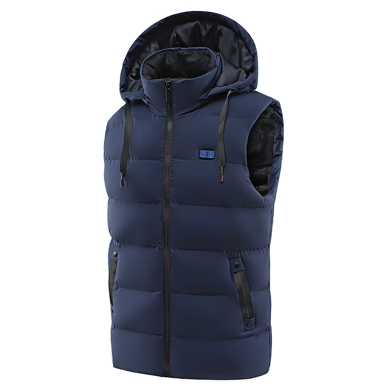 Unisex Men's Polyester Heated Jacket Casual Outdoor Safety Vest with Infrared Intelligent Heating Windproof Warm for Winter