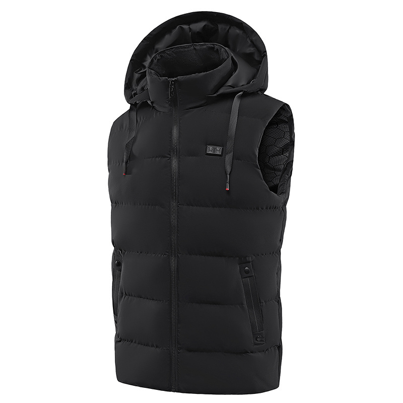 Unisex Men's Polyester Heated Jacket Casual Outdoor Safety Vest with Infrared Intelligent Heating Windproof Warm for Winter