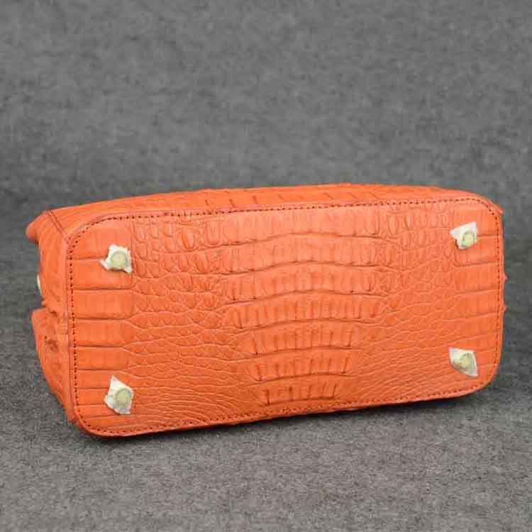 luxury life style orange crocodile handbags designer leather bags american fashion  handbags for women  brand name purse