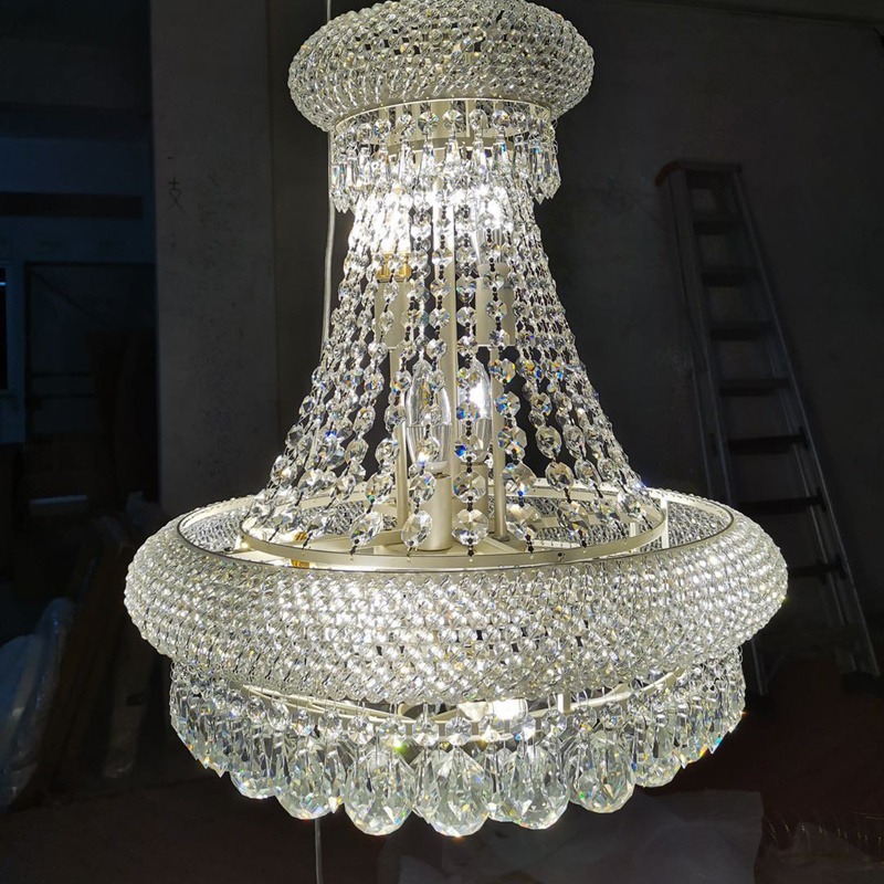 Limited time spike 110-240V led pendant light murano luxury blown glass crystal chandelier