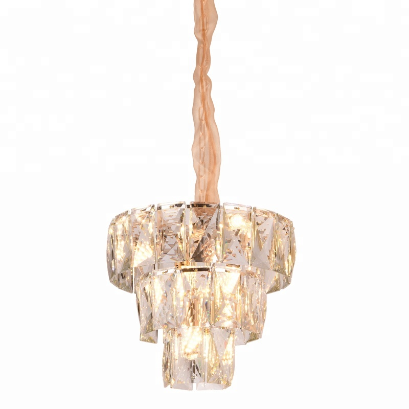 Modern Large Gold light Crystal Chandelier For Dining Room House Foyer Kitchen Island Pendant Chandelier Light