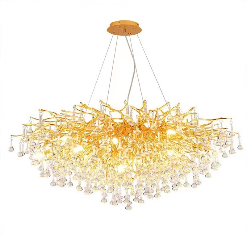 Modern Pendant Ceiling Lamps Luxury Hanging Fixture Crystal Chandelier Lights for Living Room