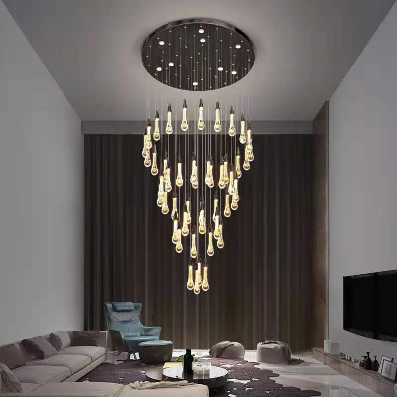 high ceiling hanging lamps nordic kitchen led modern Contemporary chandeliers and pendant lights lustre for living room