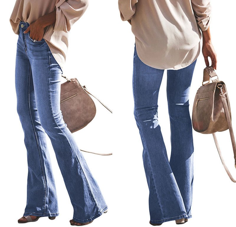 Woman's Wash Vintage Wide Leg Jeans Spring Autumn Winter Long Flares Denim Jean Ladies Female Bell-bottomed Pants