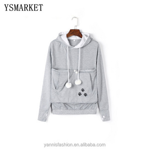 Thicken Cartoon Hooded Hoodies Lover Cats Kangaroo Dog Hoodie Long Sleeve Sweatshirt Front Pocket Casual Animal Ear Hoodie 4xl