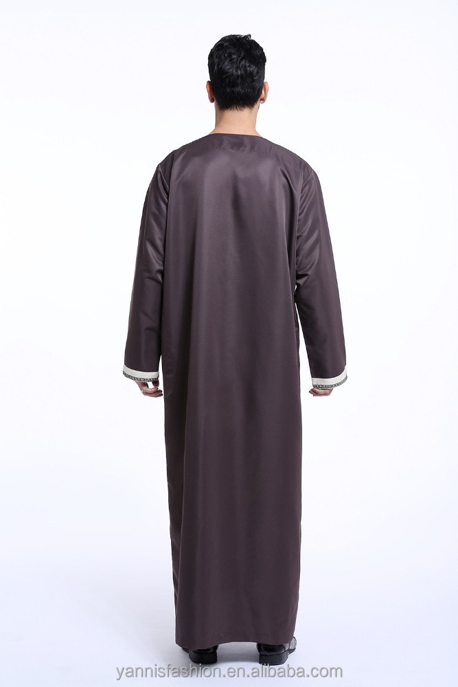 Men Saudi Arab Thobe Plus Size Islam Apparel Abaya Men's Kaftan Islamic Robes Male Muslim Dress ETH802