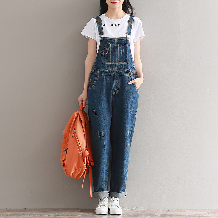 YSMARKET Brand Jeans Women Jumpsuit Denim Romper Overalls Casual Long Trousers Vaqueros Basic Denim Pants Wide Leg Romper Female