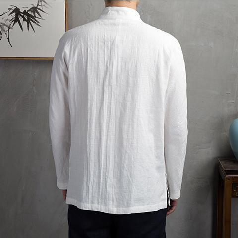 M-5XL  Chinese Style Shirts Traditional Kung Fu Tai Chi Cotton And Linen Tang Suit Uniform Shirt And Blouses Clothing