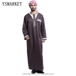 Men Saudi Arab Thobe Plus Size Islam Apparel Abaya Men's Kaftan Islamic Robes Male Muslim Dress ETH802