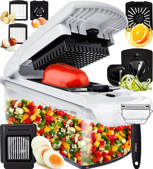 Vegetable Shredder New Grater Multi-function Salad Spinner Fruit Vegetable Slicer Chopper Cutter Stainless Steel 430 ABS 9 in 1