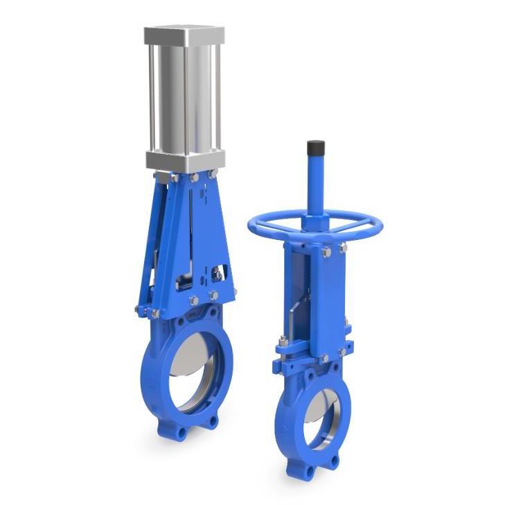 Unidirectional Seal Light Seat Replaceable knife gate valve and manual slide gate valve pneumatic  Knife Gate Valve