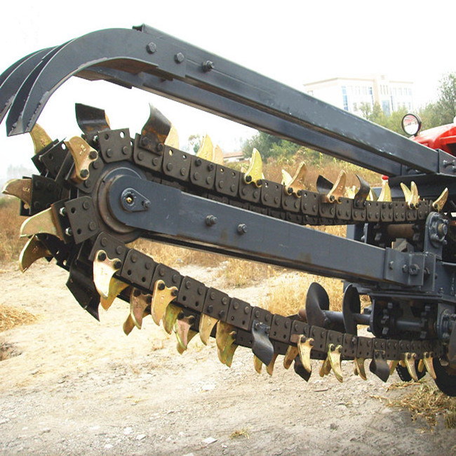 Tractor mounted PTO TUV CE Certified Trench Digger Machine/chain trencher