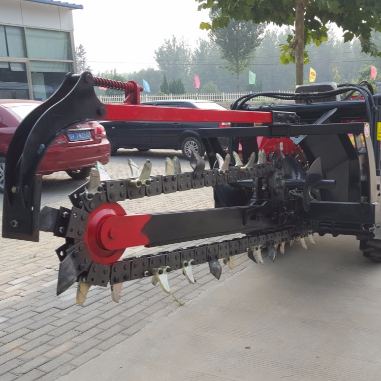 Digging Pipe Laying mounted Digger chainsaw farm plastic mulch laying mini trencher machine