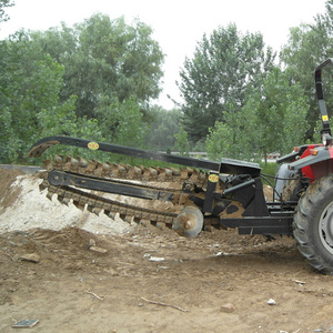 Tractor mounted PTO TUV CE Certified Trench Digger Machine/chain trencher