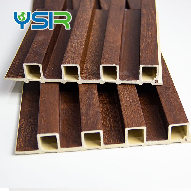 factory price custom interior decorative strip wood plastic composite cladding  wood alternative WPC wall panel