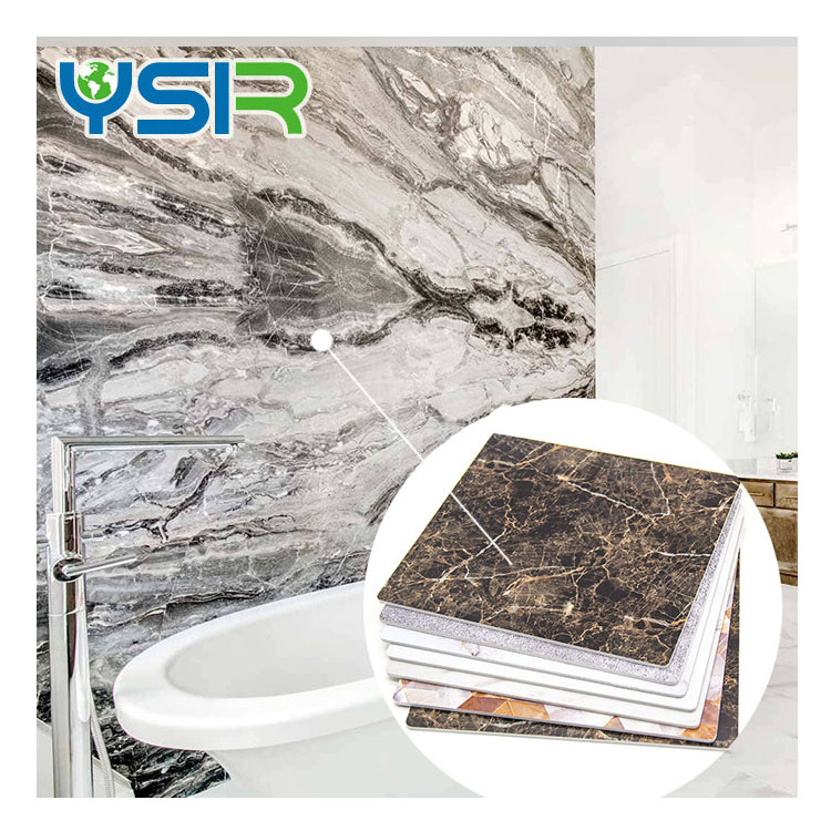 Chinese Manufacturer High glossy Uv Coated pvc wall panel indoor Decorative UV marble wall panel