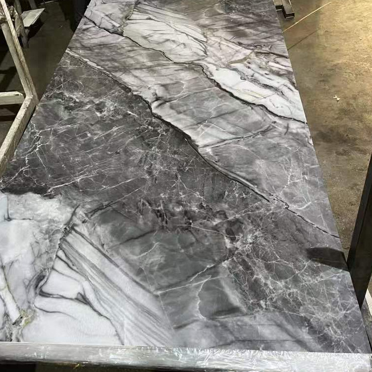 Chinese Manufacturer High glossy Uv Coated pvc wall panel indoor Decorative UV marble wall panel