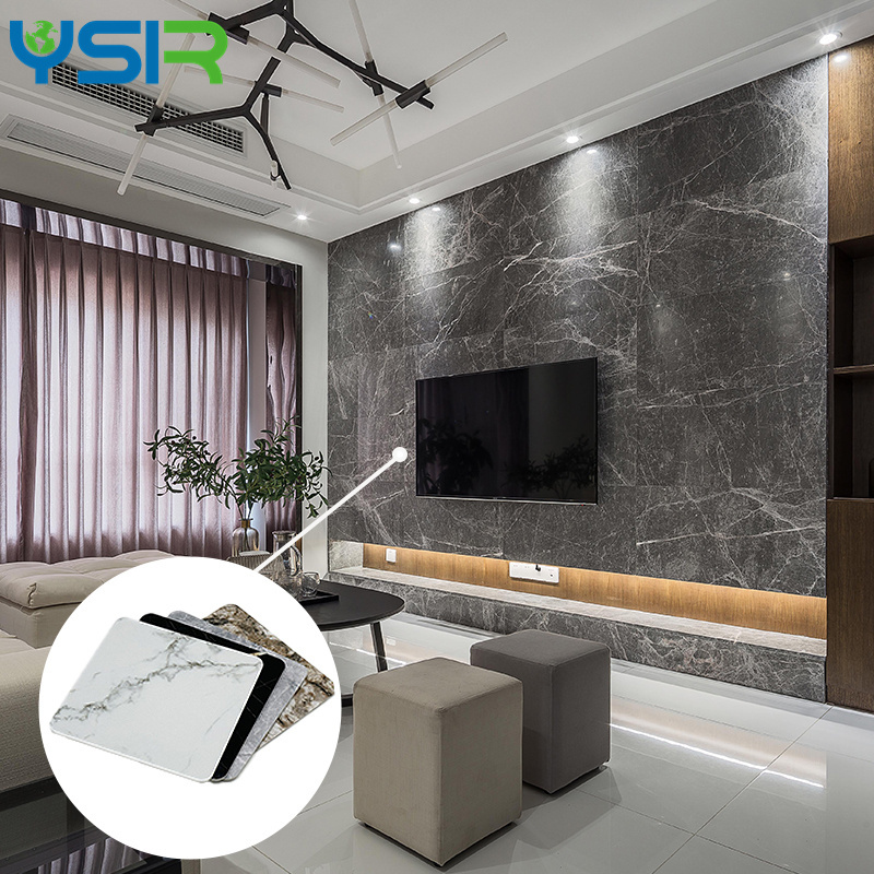 Chinese Manufacturer High glossy Uv Coated pvc wall panel indoor Decorative UV marble wall panel