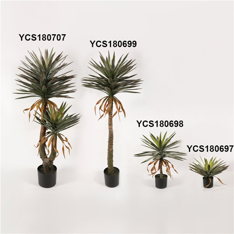 Plastic Artificial Plant with Plastic Pot Artificial Big Trees For Indoor Decorative