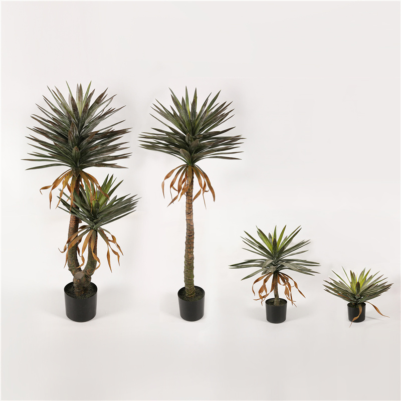 Plastic Artificial Plant with Plastic Pot Artificial Big Trees For Indoor Decorative