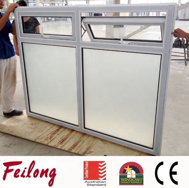 aluminum frame up down brown color sliding glass reception window philippines price and design