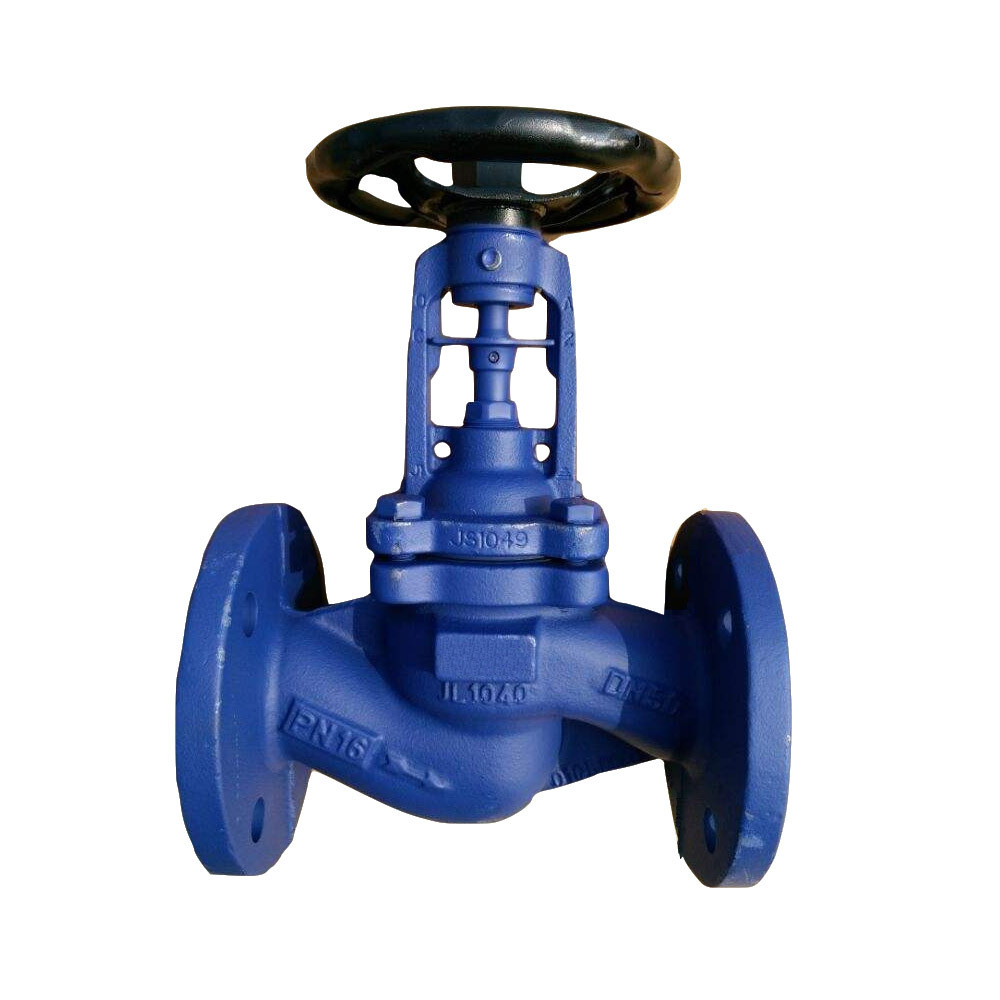 DN400  cast iron flange long bellow globe valve