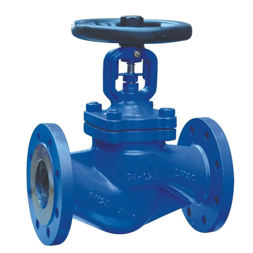 DN400  cast iron flange long bellow globe valve