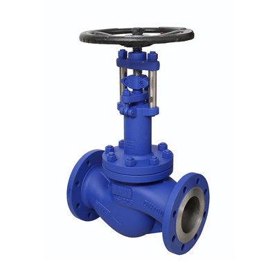 DN400  cast iron flange long bellow globe valve