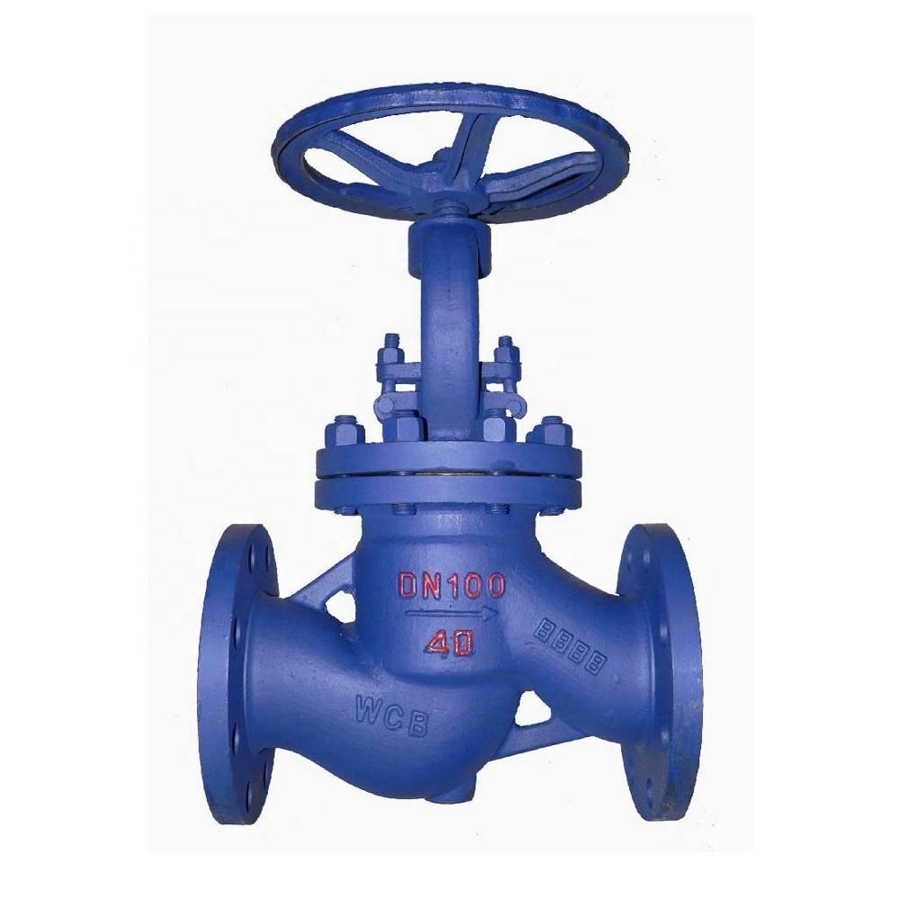 DN400  cast iron flange long bellow globe valve