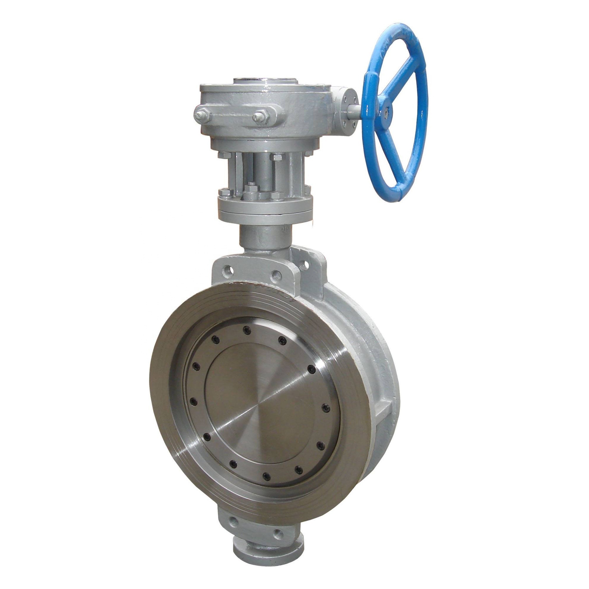 pneumatic actuator carbon steel dn200 8inch   ANSI150LBS  wafer type double eccentric  butterfly valve distributor