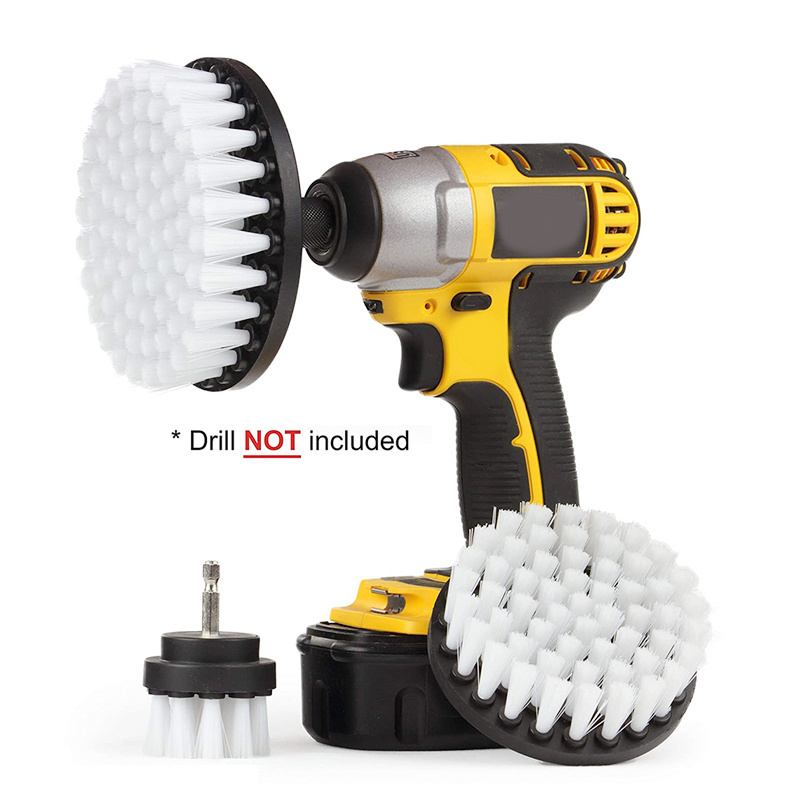 Car Wash Brush Electric Drill Brush Attachment Set for Wheel Brush, Tub Shower, Glass Cleaner