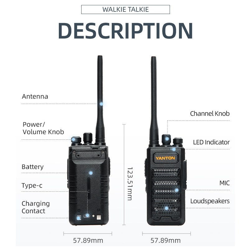 5W two way hf radio transceiver walkie talkie professional handheld intercom system Yanton T-259