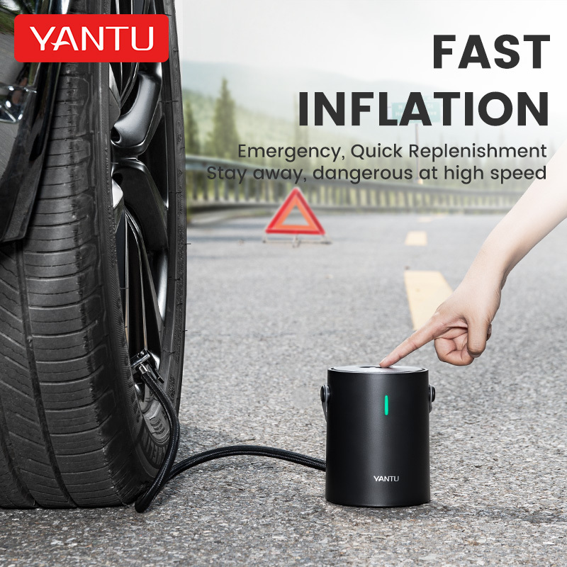 YANTU A05 cordless portable digital tire inflator 12V 150psi electric automatic inflatable car tyre air pump compressor machine