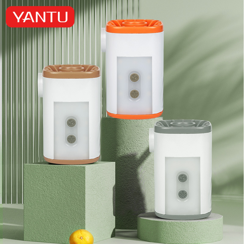 YANTU AM25 12V High Pressure Rechargeable Mini Air Tire Inflators For Car/Camp Light/Inflatable Bed