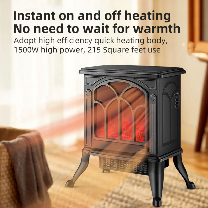 YANTU electric fireplaces free standing portable indoor outdoor modern mini decorative fireplace heaters Christmas Gifts BLM07