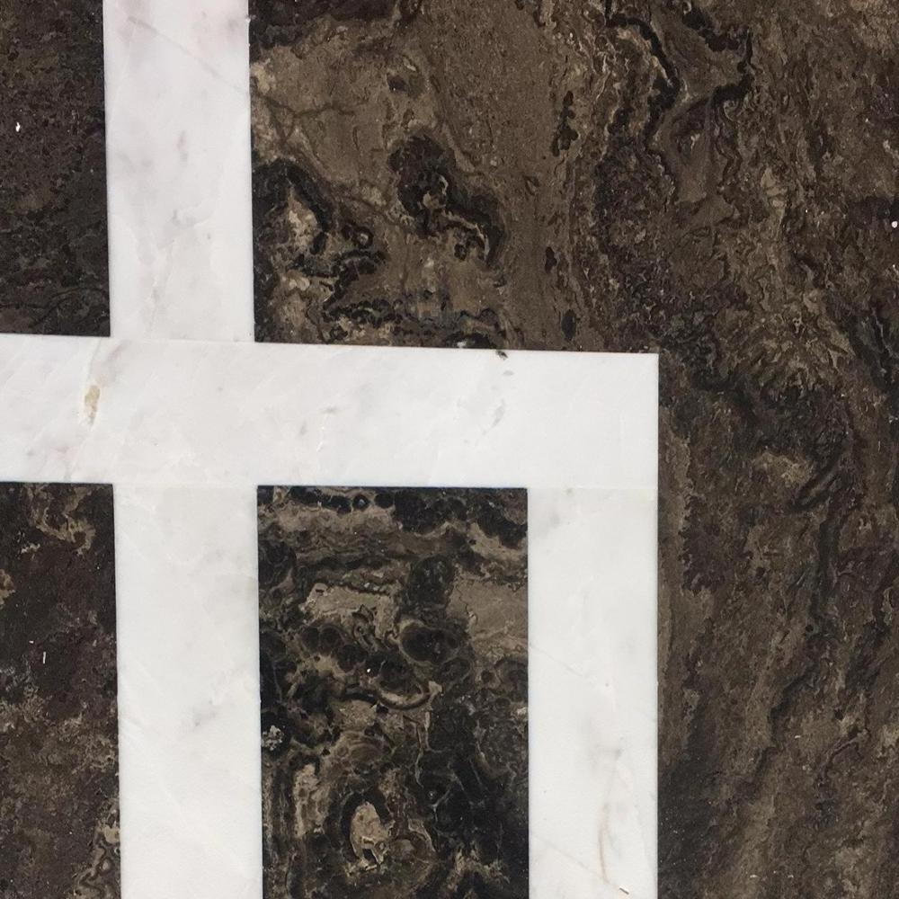 Natural Stone White Brown Veins Tiles 3d Marble Floor Design,Tiles and marbles floors,Bathroom Marble Tiles Price