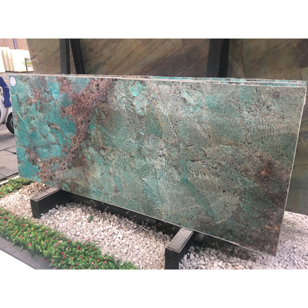 Luxury Rainforest Green Marble Slab, Suitable for Background Wall, Table Top