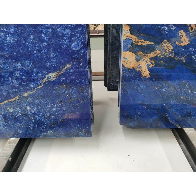 Natural blue onyx slab China factory low price customized blue marble blue onyx for floor and wall countertop