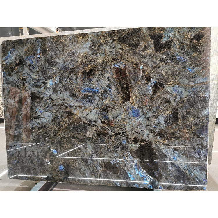 brazilian Lemurian Labradorite Blue Granite Slab for Wall Panel and Floor Tiles