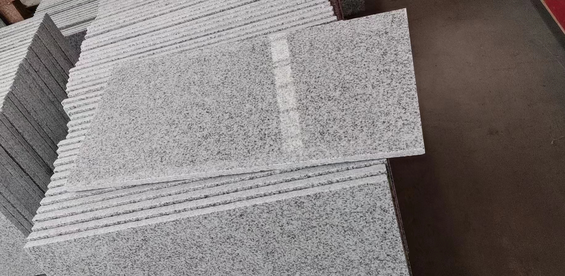 cheap price crushed natural paving tile slab China G603 white granite stone