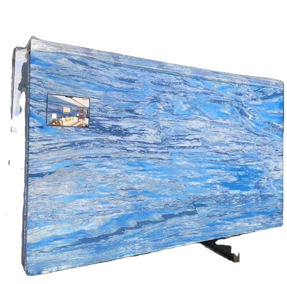 Luxury Ocean Blue Marble Onyx Panel for Slabs or Tiles