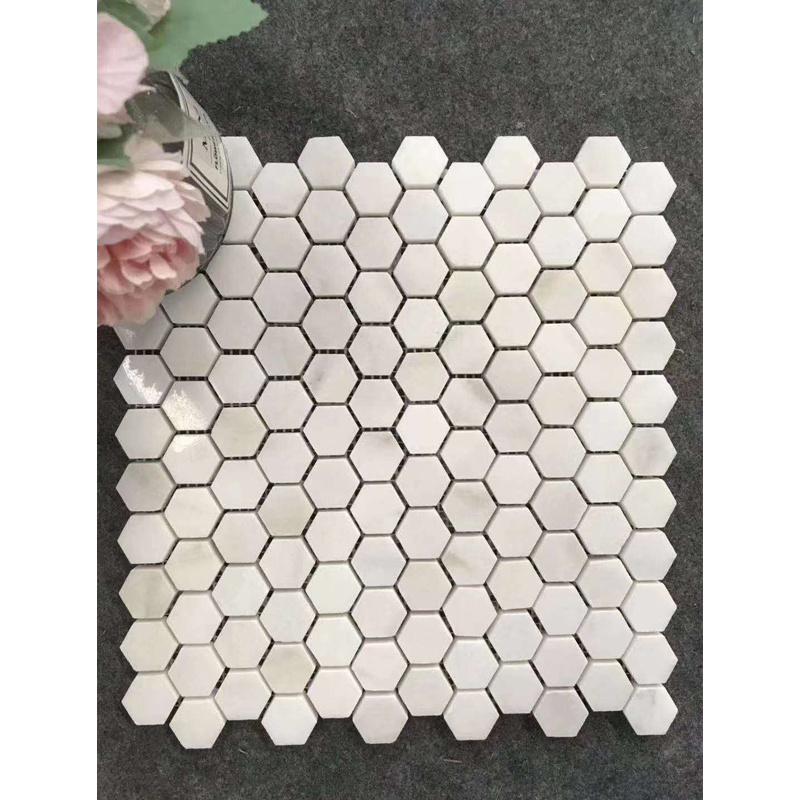 white and gold hexagon home decorative waterproof Stick and Go Wall Tile Backsplash Peel and Stick Mosaics