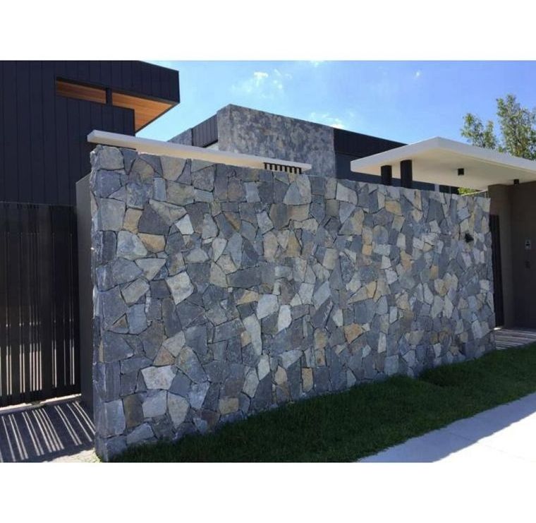 natural Blue Quartzite Dry Stack Factory Exterior Slate Culture Stone Veneer Wall Cladding For Outdoor Decoration