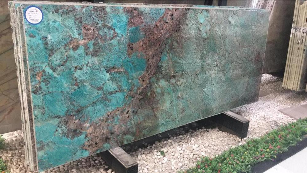 Luxury Rainforest Green Marble Slab, Suitable for Background Wall, Table Top