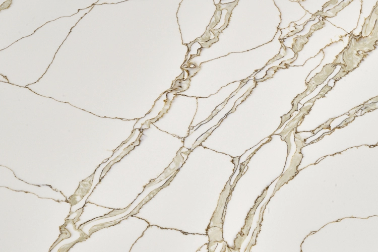 Artificial Calacatta Gold Quartz Slab Stone for Modern Kitchen Countertops