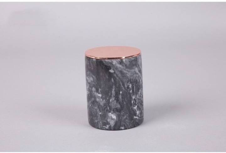 wholesale Best Design Modern Decorative Natural Marble Stone Candle Jars with Lid