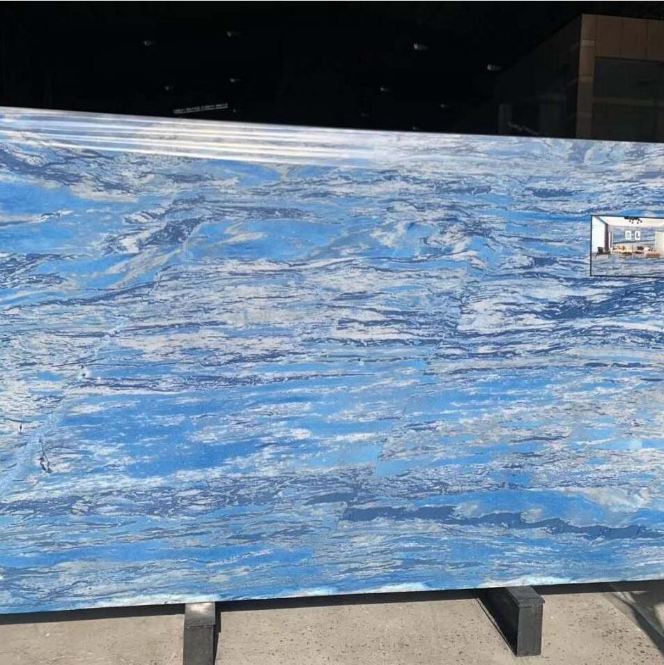 Luxury Ocean Blue Marble Onyx Panel for Slabs or Tiles