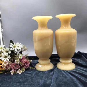 Natural Stone Onyx Marble Vases for Room Decoration